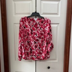 Calvin Klein Red Floral Blouse